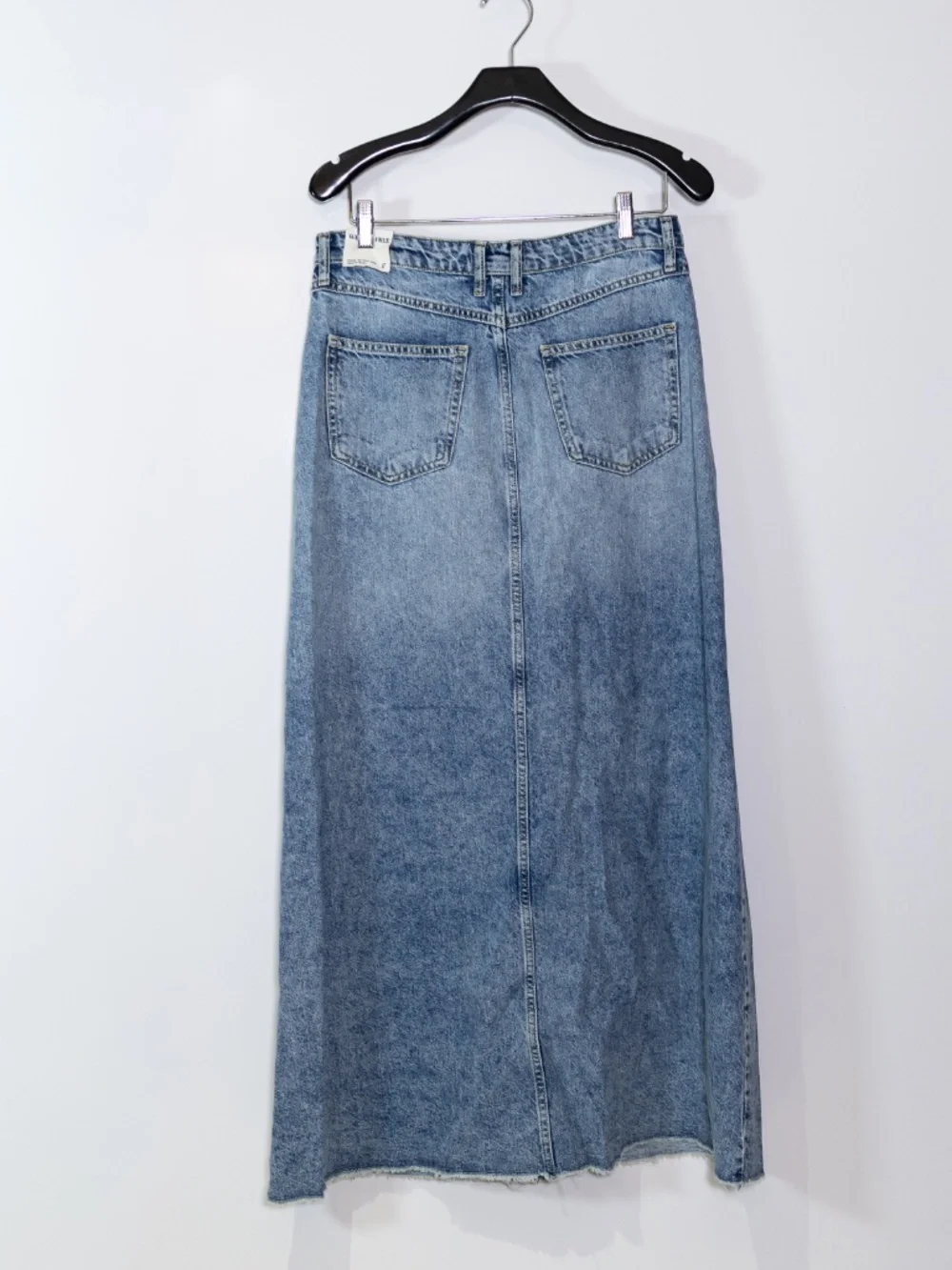 NEW Free People x We The Free Come As You Are Cotton Straight Maxi Jean Skirt 8